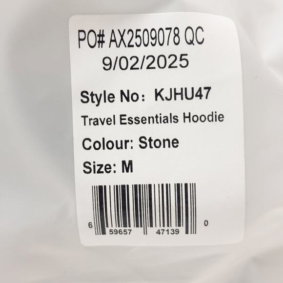 Comfrt Travel Essentials Hoodie Unisex M Stone Color Brand New - Picture 5 of 6